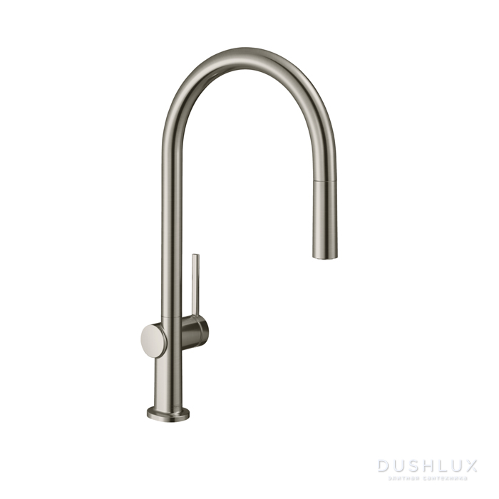 Фото Hansgrohe Talis M54 Кухонный смеситель однорычажный, 210, с вытяжным изливом 1jet, цвет: сталь