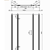 Burlington Britton Дверь на петлях 90x30см., цвет: хром