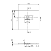 Villeroy&Boch Squaro Infinity Душевой поддон 80х75х4см., Quaryl®, монтаж слева, цвет: Stone White