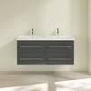 Villeroy & Boch Avento, Тумба с раковиной, подвесная, размер 118x51.4x45.2см., цвет: серый