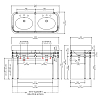 Devon&Devon Memphis Консоль 123х55см, с раковиной на 3 отв., цвет: никель