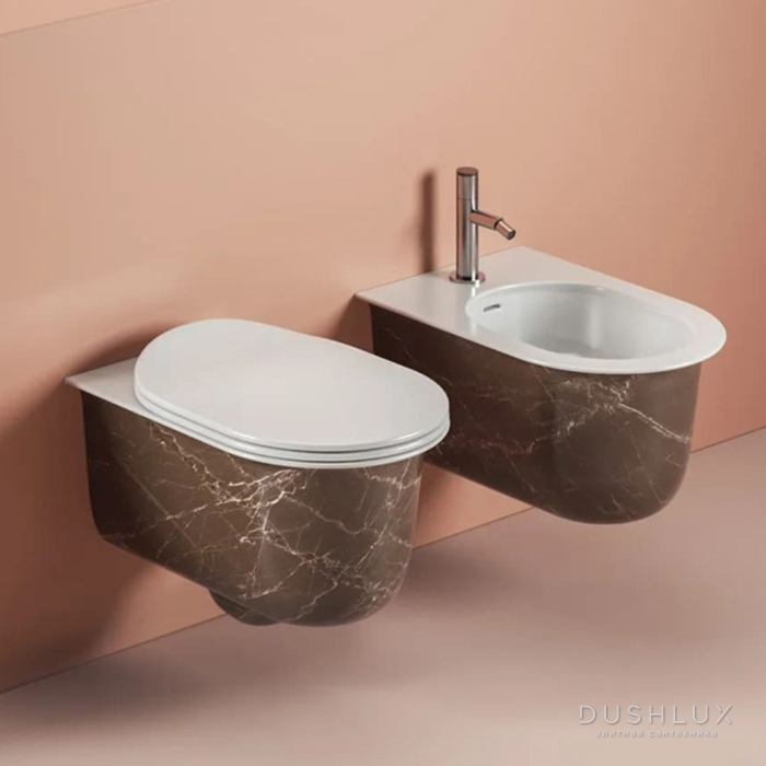 Фото Artceram Chic Биде подвесное 38x53см., 1 отв., цвет: bronze amani