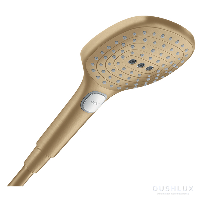Фото Hansgrohe Raindance Select E Ручной душ, лейка 12см, цвет: шлифованная бронза