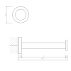 Decor Walther Basic ERH Держатель запасного рулона настенный, подвесной, цвет: хром