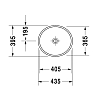 Duravit Starck 2 Раковина 44x40см, накладная, без отв., без перелива, цвет: белый