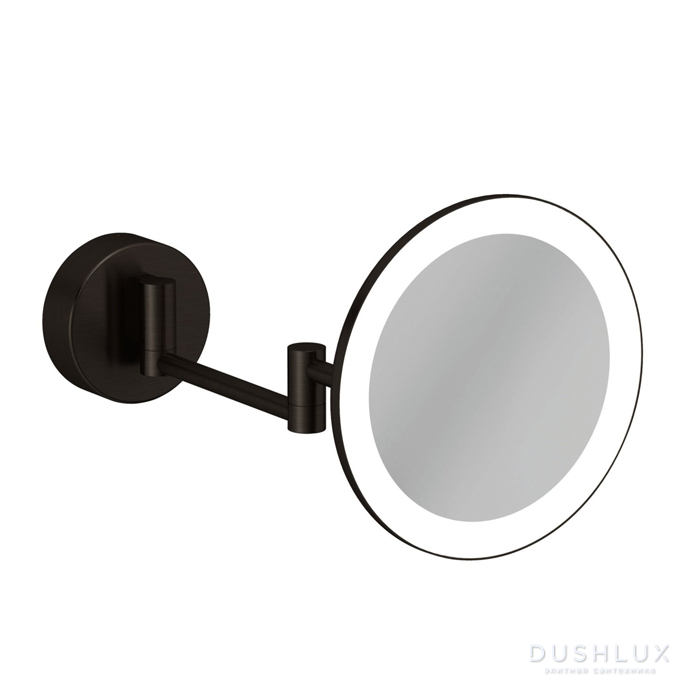 Фото Kludi Vela R Зеркало косметическое, подвесное, одностороннее, цвет: оружейная сталь