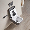 Arrow Glacier Унитаз Smart 41x60см, с функцией биде, подвесной, безободковый, клавиша смыва, цвет: темно-серый