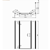 Burlington Britton Дверь на петлях 150x80см., цвет: хром