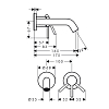 Hansgrohe Tecturis S Смеситель для раковины однорычажный для скрытого монтажа настенный с изливом 16,5 см, цвет: шлифованое бронза