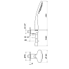 Newform Set doccia Ручной душ 10см., настенный, цвет: PVD Br. Pale Gold