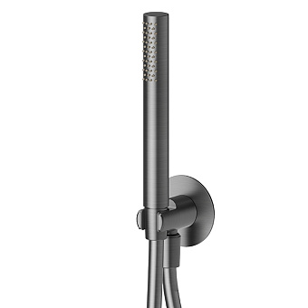 Newform X-Steel 316 Душевой гарнитур: ручной душ с держателем и шлангом 150см., цвет: PVD Brushed gun metal