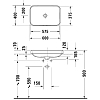 Duravit Happy D.2 Plus Раковина 60х40 см, без отв., накладная, цвет: белый