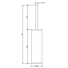 Treemme TAG# Tonda Ершик для туалета, подвесной, цвет: состаренное розовое золото