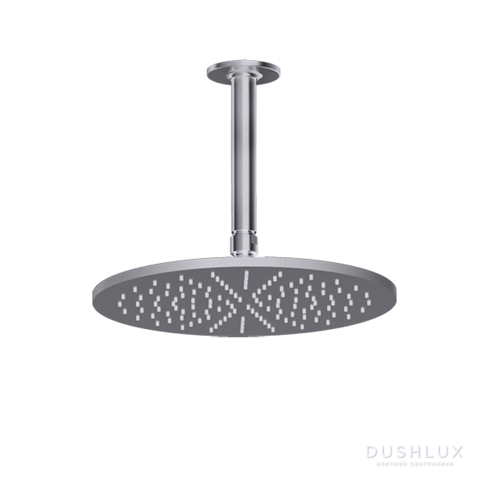 Фото Gessi Inciso Потолочная душевая головка шарнирная на 1/2",Ø300мм, цвет: finox