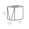Colombo Adj Салфетница Kleenex, 12x12H12 см, цвет: устричный/пепельная роза