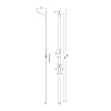 CEA Design CUT PLUS Душевая стойка, настенная, Conical rain jet, цвет: полированная сталь