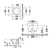 Duravit D-Neo Унитаз 36x48см., подвесной, безободковый, с сиденьем микролифт, цвет: белый