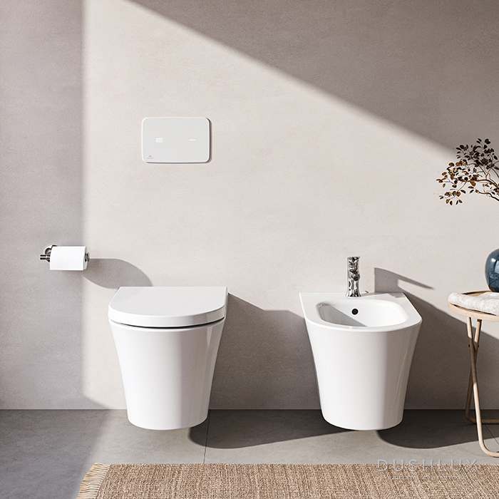Фото Комплект 6 в 1: унитаз Ideal Standard La Dolce Vita безободковый, инсталляция, сиденье микролифт, крепление, звукоизоляция, клавиша смыва: хром