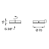 CEA Design ASTA Запорный вентиль для раковины, 1 отв., для горячей воды, цвет: нержавеющая сталь