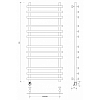Secado Понтида + Полотенцесушитель 50x120 см/60, электрический, цвет: хром