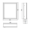 EMCO Prime Зеркальный шкаф 60x70см., с подсветкой, встраиваемый, 1 дверь, R, 2 полки, розетка, цвет: черный