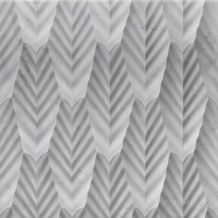 Фото Lithos Design Organic Натуральный камень 60x60x2см, настенный, материал: мрамор bianco cotone/palma