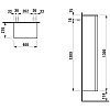 Laufen Kartell Шкаф подвесной, 40x27x130см, с 1 дверцей, 4 стек. полки, DX, цвет: сланцево-серый