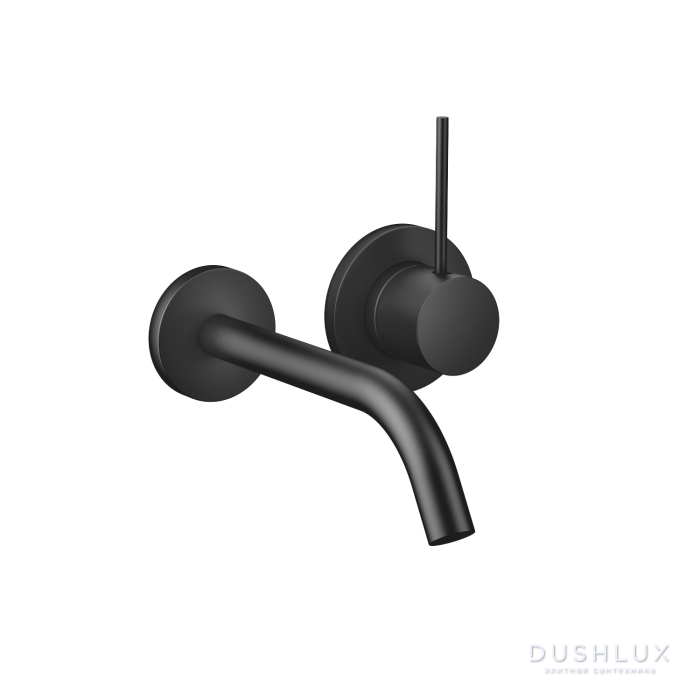 Фото Dornbracht Meta meta slim Смеситель для раковины, излив: 19см, встраиваемый, цвет: чёрный матовый