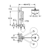 Grohe EDS Cosmo210XXL Душевая стойка, с однорычажным смесителем, верхний душ Ø21см., цвет: хром