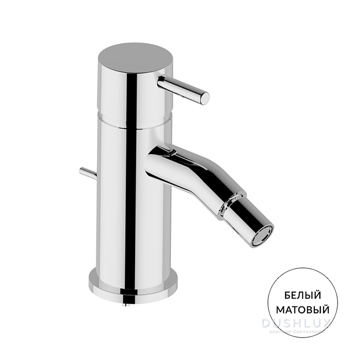 Фото Cisal Less New Смеситель для биде, на 1 отв., с донным клапаном, цвет: Bianco Opaco