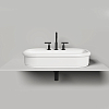 Salini Opera Раковина 75x50x16см., накладная, 3 отв., S-Stone, цвет: белый матовый