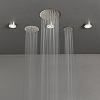 CEA Design FREE IDEAS Комплект верхних душей 6.8, 9.3 и 12.1см, встраиваемый, 1 режим, Rain jet, с прозрачными силиконовыми соплами, цвет: нержавеющая сталь