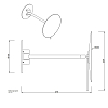 Decor Walther Round SPT 72 Косметическое зеркало 22.4см, подвесное, увел. 5x, цвет: матовый черный