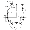 Hansgrohe Raindance S Душевая система Showerpipe: верх.душ 240 1jet, ручн.душ, шланг, термостат, EcoSmart, цвет: хром