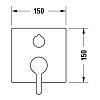 Duravit C.1 Смеситель для ванны, встраиваемый, с переключателем и обратным клапаном, цвет: хром