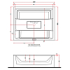 Gruppo Treesse Rest Минибассейн 240x195x85см., хромотерапия 1, озон. дезинф. внешняя панель VTR, автонаполнение и дренаж, нагрев3KW, цвет: белый