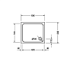 Duravit D-Code Поддон для душа 900х800х85 мм., прямоугольный, Antislip, акрил, цвет: белый