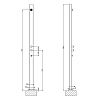 Gessi Outdoor Душевая стойка для установки на улице, напольная, на 2 выхода, без ручек, ручного душа и верхнего душа, цвет: Black XL