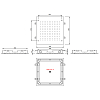 Treemme Shower and Thermostatic Верхний душ 50x50см, потолочный, встраиваемый, цвет: нержавеющая сталь