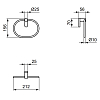 Ideal Standard Conca Полотенцедержатель-кольцо, настенный, цвет: хром