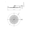 Bossini Dream-Oki Верхний душ круглый Ø 470 mm, цвет: черный матовый
