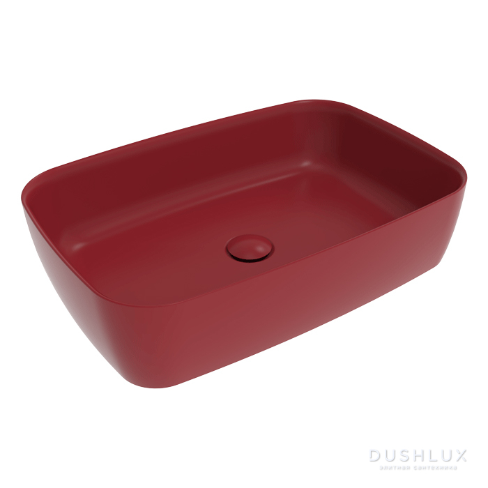 Фото Flaminia Play Раковина 62х42см., накладная, без отв., без перелива, цвет: Rosso Rubens
