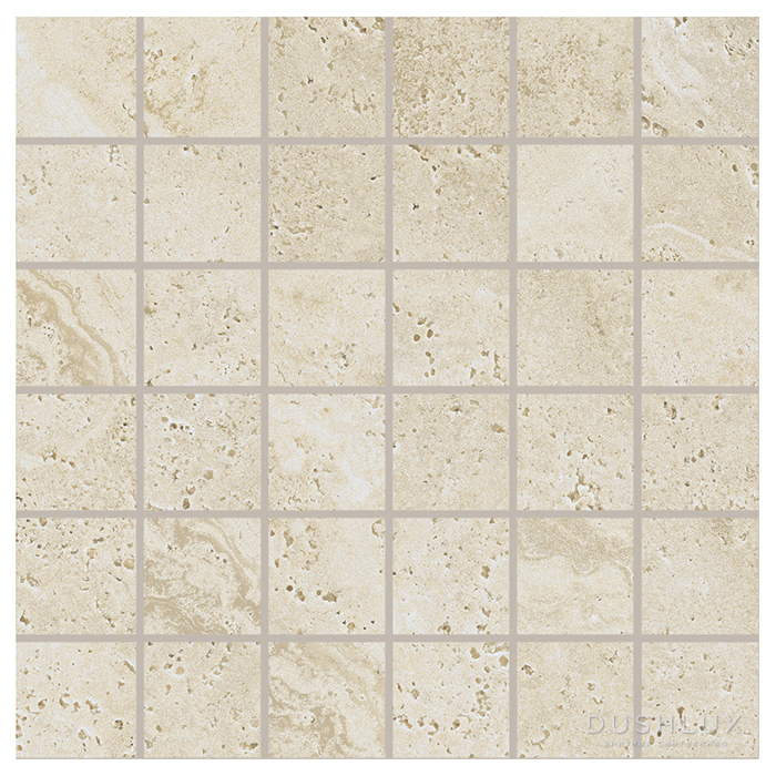 Фото Provenza Unique Travertine Керамогранит 30x30x0.95см, глазурованный, универсальная, цвет: Mosaico Minimal Cream Natural