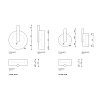 Decor Walther Black Stone WHG Крючок подвесной, цвет: черный матовый/сталь матовая