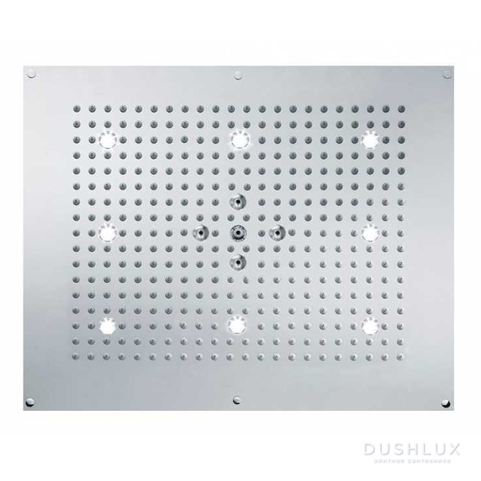 Фото BOSSINI Dream Верхний душ 570 x 470 мм, с 8 LED (белый), 2 режима (дождь, распыление), цвет: хром