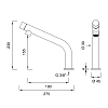 CEA Design GASTONE Смеситель для кухни, 1 отв., с поворотным и съёмным изливом, цвет: нержавеющая сталь
