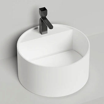 Salini Armonia Round Top 02 Раковина 45x45x25см., 1 отв., накладная, S-Sense, цвет: белый глянцевый
