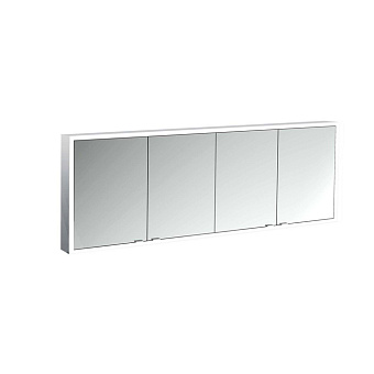 Emco Prime Зеркальный шкаф 180см., с подсветкой LED Facelift навесная модель, 4-дверки, IP 20 задняя панель цвет белый