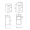 Geberit Smyle Square Шкаф 60х36см., подвесной, цвет: пекан