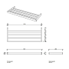 Decor Walther CONTRACT CT KHT Полка для полотенец 600x240x30 мм., цвет черный матовый